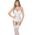 Women Sexy See Through Net Overbust Corset With Garter 5503