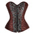 Women's Fashion Brocade Steampunk Front Zip Up Corset