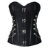 Victorian Steampunk Lace Up Brocade Corset with Chains