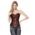 Victorian Steampunk Lace Up Brocade Corset with Chains