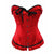 Red Corset With Bowknot Classical Style Overbust 8147