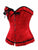 Red Corset With Bowknot Classical Style Overbust 8147