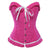 Hot Pink Overbust Corset With White Core 8115