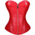 Zipper Front Faux Leather Overbust Corset Bustier Tops