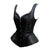Woman Lace Trim Corset With Shoulder Stripe