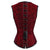 Red Double Buckle Straps Steampunk Corset