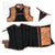 Women Vintage Brown Steampunk Jacket Corset Outfits with Skirt