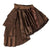 Brown Steampunk Gothic Skirt High Low Skirt